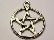 Open Pentacle Genuine American Pewter Charm