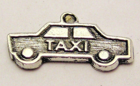 Taxi Genuine American Pewter Charm