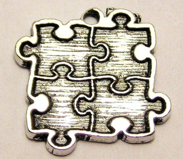 Little Puzzle Pieces Genuine American Pewter Charm