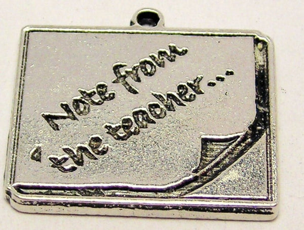 Note From The Teacher Genuine American Pewter Charm