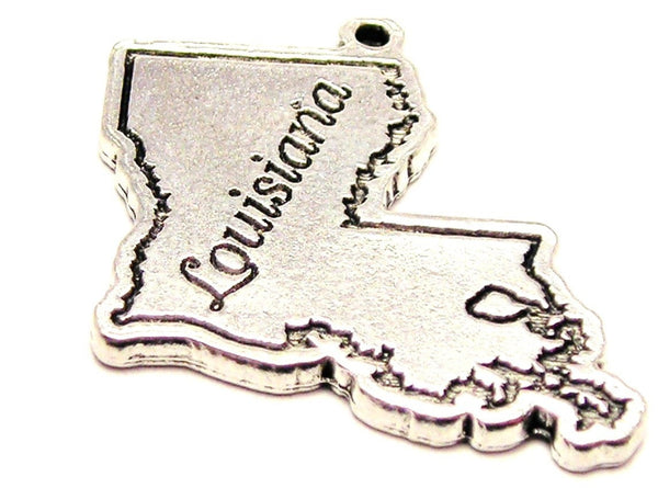 Louisiana Genuine American Pewter Charm