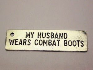 My Husband Wears Combat Boots Military Charm Genuine American Pewter Charm