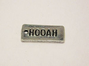 Hooah Military Charm Genuine American Pewter Charm