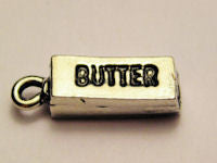 Stick Of Butter Genuine American Pewter Charm