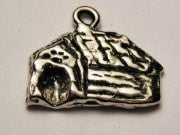 Doghouse With Paw Prints Genuine American Pewter Charm