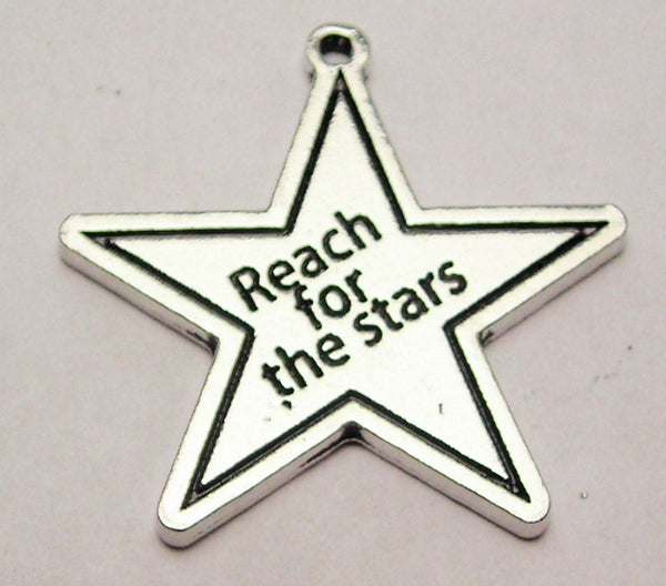 Reach For The Stars Genuine American Pewter Charm