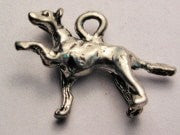 Dog Giving Paw Genuine American Pewter Charm