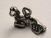 Weiner Dog Laying Down Genuine American Pewter Charm