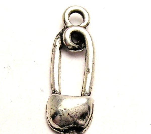 Baby Safety Pin Genuine American Pewter Charm