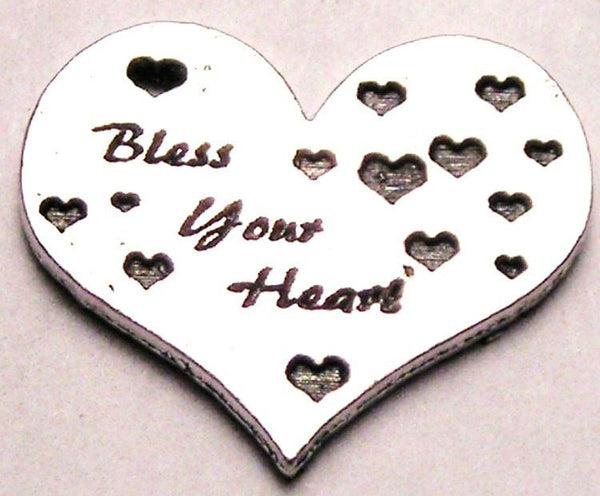 Bless Your Heart With All Floating Little Hearts Genuine American Pewter Charm