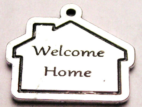 Welcome Home House Genuine American Pewter Charm