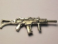 Machine Gun Genuine American Pewter Charm