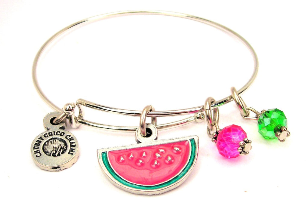 Watermelon Charm Bangle Bracelet - Main Image