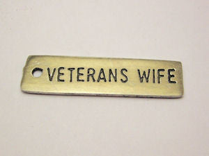 Veterans Wife Genuine American Pewter Charm