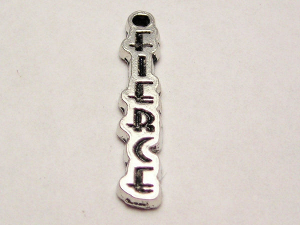 Fierce Letters Going Down Genuine American Pewter Charm