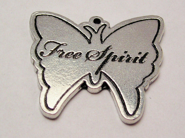 Free Spirit Butterfly Genuine American Pewter Charm