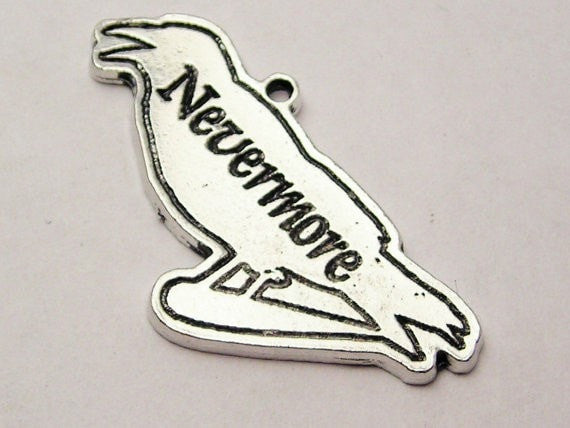 Nevermore Raven Genuine American Pewter Charm