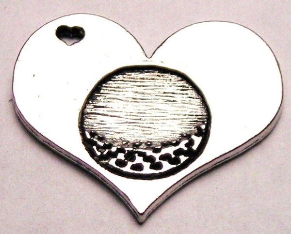 Golf Ball In Your Heart Genuine American Pewter Charm