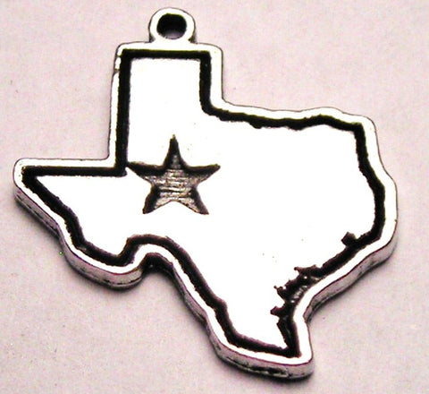 Texas Lone Star State Genuine American Pewter Charm