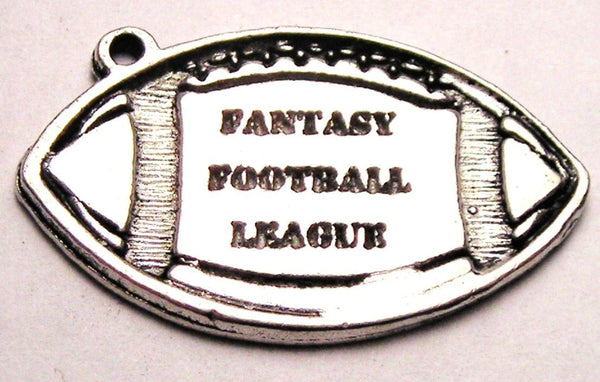 Fantasy Football League Genuine American Pewter Charm