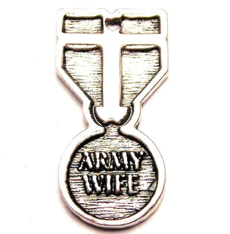 Army Wife Medal Genuine American Pewter Charm