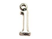 Number One Genuine American Pewter Charm