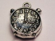 Morning Alarm Clock Genuine American Pewter Charm