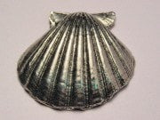 Large Seashell Pendant Genuine American Pewter Charm