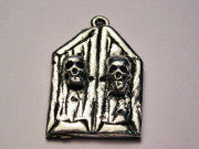 The Door To Hell With Skulls Genuine American Pewter Charm