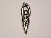 Moon Goddess Genuine American Pewter Charm