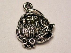 Cornucopia Genuine American Pewter Charm