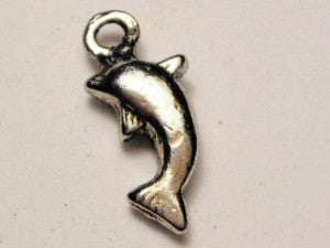 Small Single Dolphin Genuine American Pewter Charm