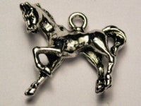 Posing Horse Genuine American Pewter Charm