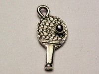 Ping Pong Paddle Genuine American Pewter Charm