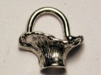 Flower Basket Genuine American Pewter Charm