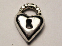 Your Heart Is Locked Genuine American Pewter Charm