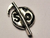 Fifty With Sickle Genuine American Pewter Charm