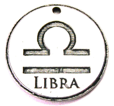 Libra Circle Genuine American Pewter Charm