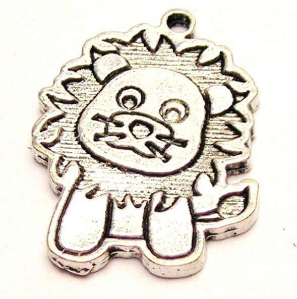 Baby Lion Genuine American Pewter Charm