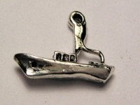 Fishing Boat Genuine American Pewter Charm