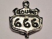 Route Six Six Six Genuine American Pewter Charm