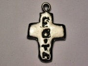 Faith Cross Genuine American Pewter Charm