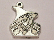 Witch With Long Nails Genuine American Pewter Charm