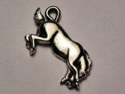 Horse Covering Eyes Genuine American Pewter Charm