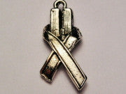 Twin Towers With Ribbon Genuine American Pewter Charm