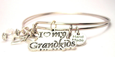 I love my grandkids bracelet, I love my grandkids jewelry, I love my grandchildren bracelet, grandchildren jewelry